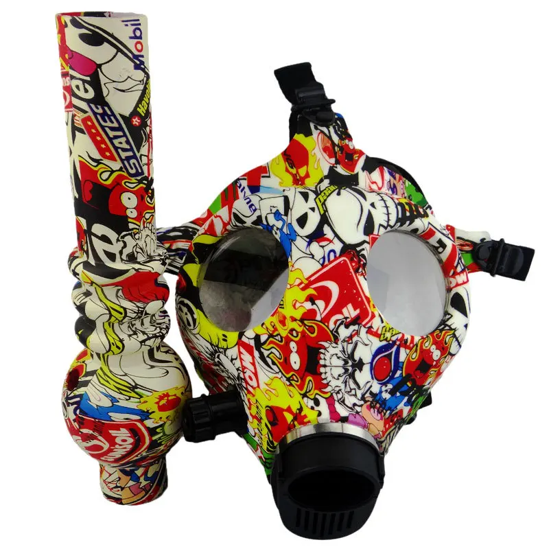 

Cross-border e-commerce color printing silicone hookah smoking set