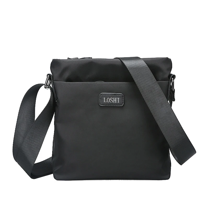 

Trendy Waterproof High Quality Black Polyester Sling Cross body shoulder bag Fashion Single Strap OEM Mens Travel Messenger Bag, Customized color