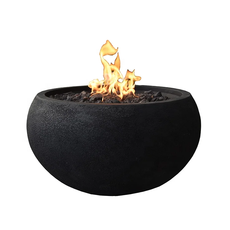 

MODENO YORK Outdoor furniture Gas patio fire Bowl pit, Matte black