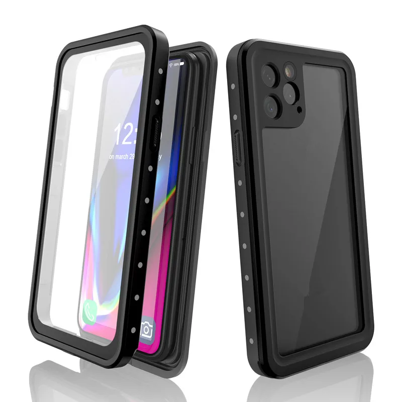 2019 new products transparent phone back cover heavy duty ip68 waterproof shockproof mobile phone case for iPhone 11