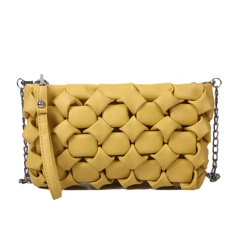 

2022 Latest Women Designer Hand Bags Borse Alta Quality Chain Decoration Weave Soft Leather Handbag