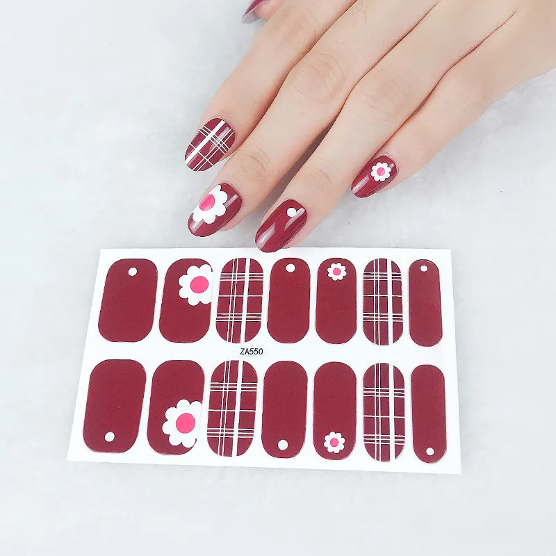 

OMG CustomNail Stickers Luxury Saintking Decal Logo Printing Handmade 3d Flowers Press On Nails Wrap Glue andd Stickers, Colorful