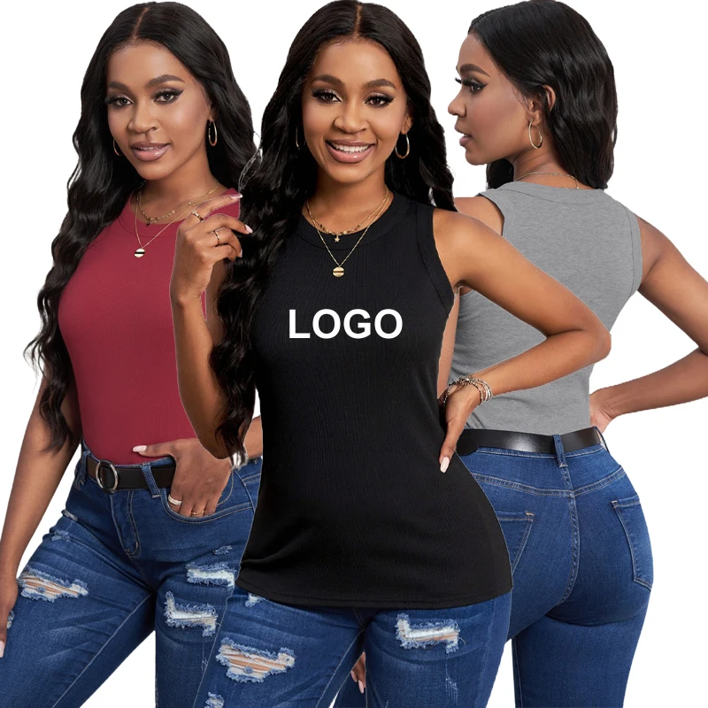 

Wholesale Summer Sexy Fashion Casual Sleeveless White Tank Tops In Bulk