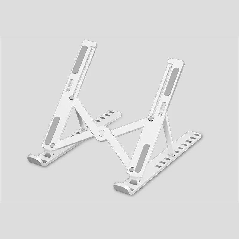 

ABS Foldable Plastic Laptop Stand High Quality Plastic White PAC With Adjustable Height, White/black
