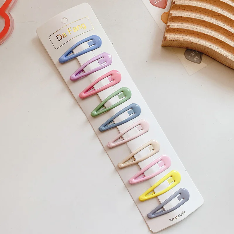 

Drop shipping New Morandi Color small hairpin set bright bb clip girls hair accessories simple hair clip, Picture