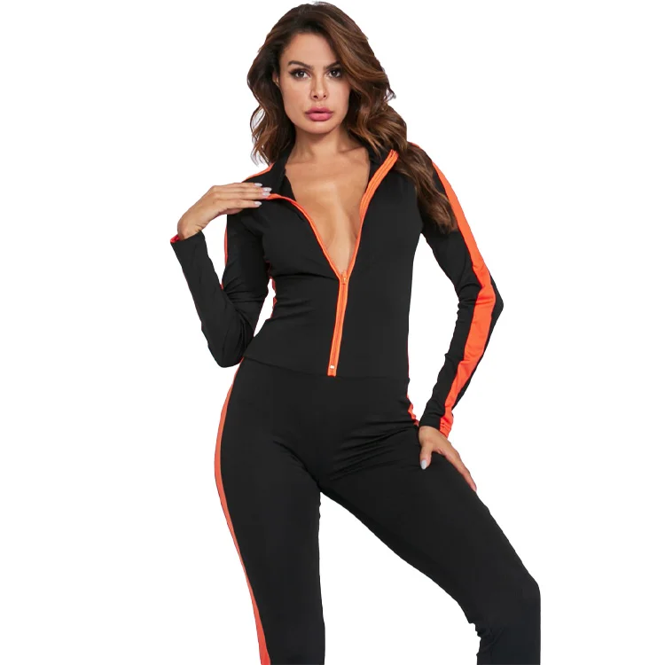 

Chinese provider Side stripe zipper training suit