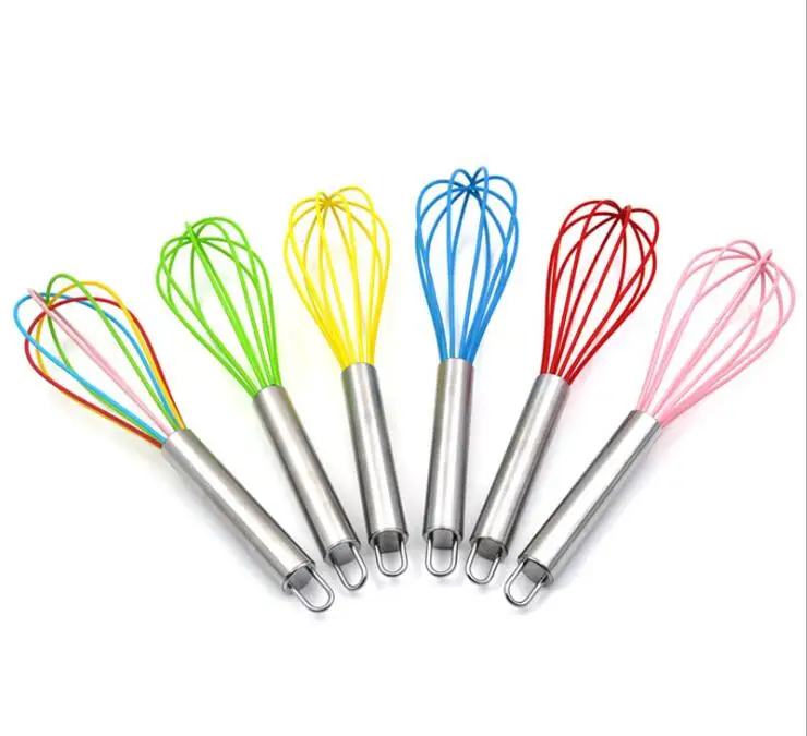 

BSCI Factory kitchen accessories food grade silicone baking utensils egg beater rubber egg whisk, Pantone color,depend on your design