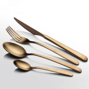Image of SMALL MOQ stainless steel bulk cutlery set with PVD color coating