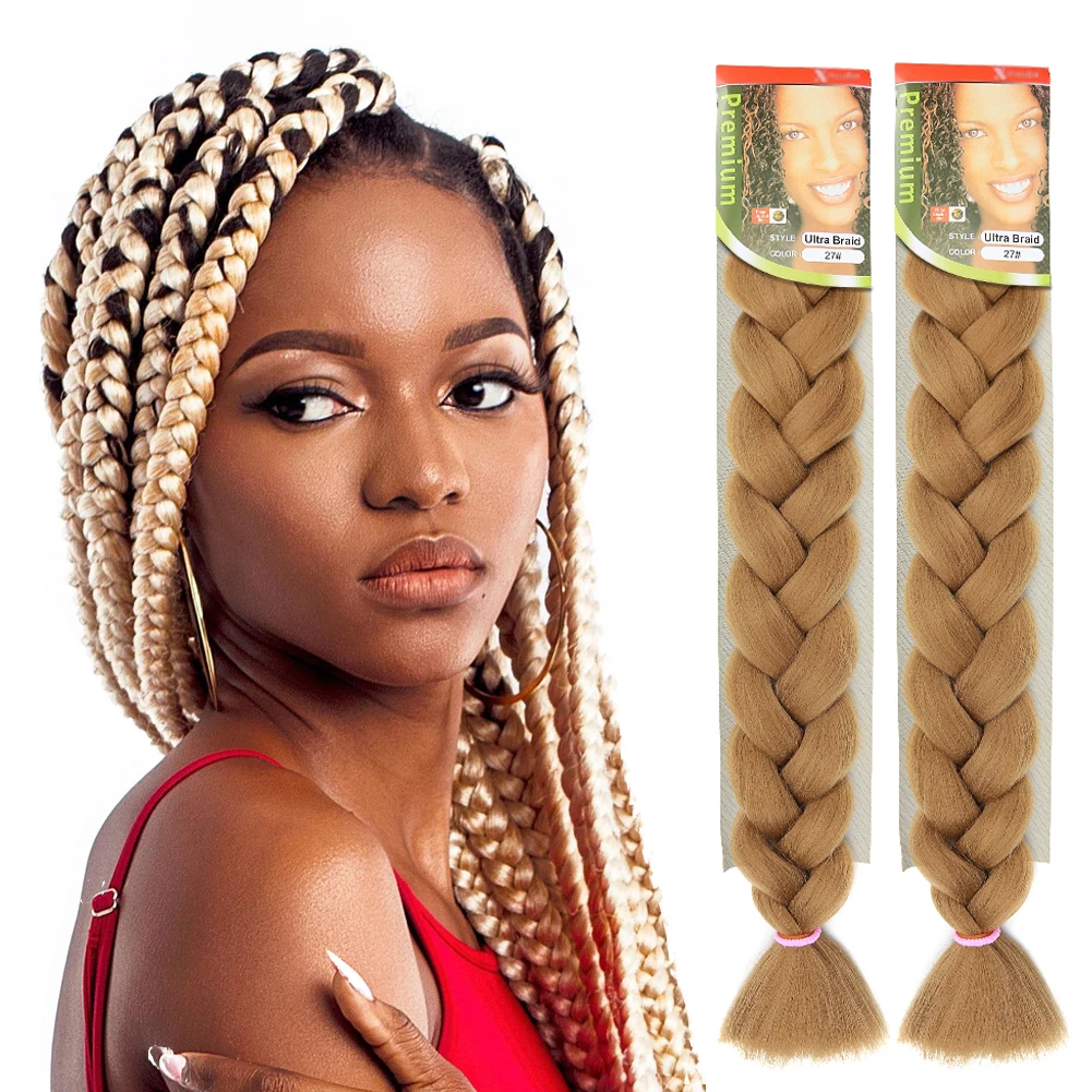 

Factory Price Free Sample Hot Extensions for African Expression Ombre Pre Stretched Braids Jumbo Braid Synthetic Braiding Hair