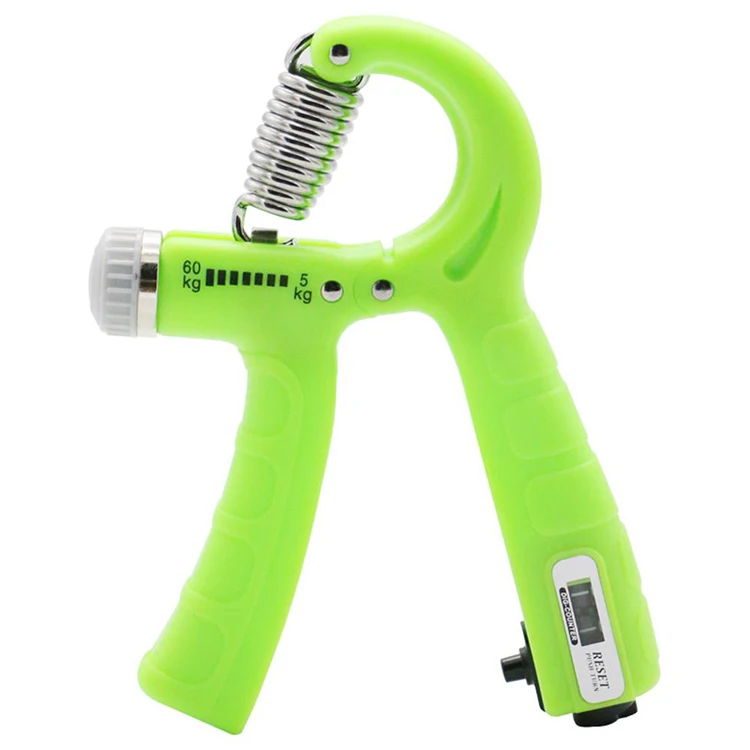 

Workout Fitness Gym Non Slip Adjustable Hand Grip Trainer, Black, green