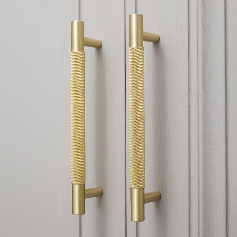 

QS-HK0054 Cheap Brushed Brass and matte black kitchen door handles Kitchen Cabinet Furniture Pull Handles