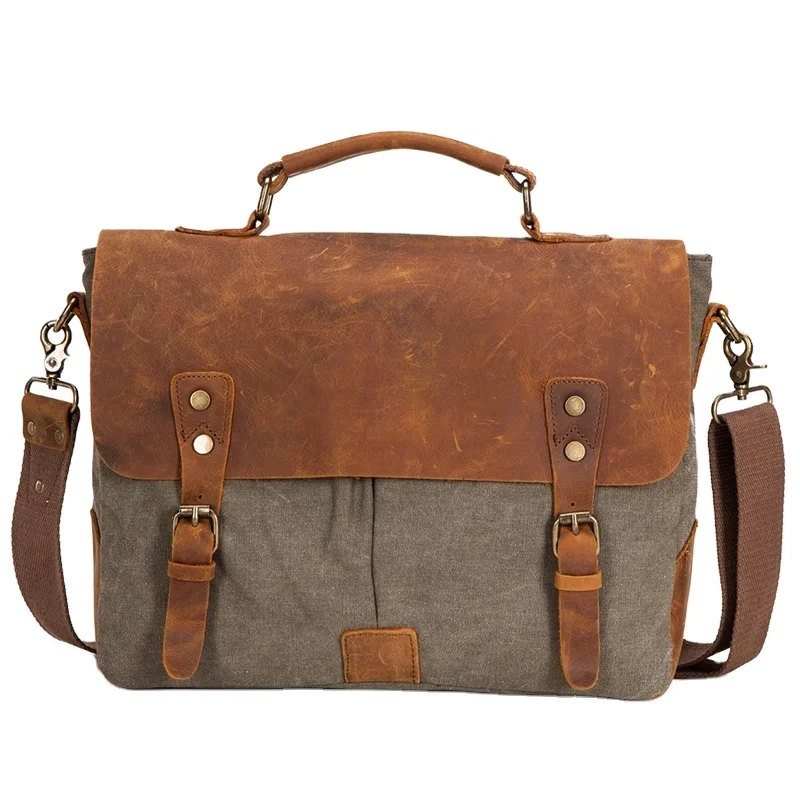 

Popular mens sling shoulder laptop messenger travel canvas bag, As picture