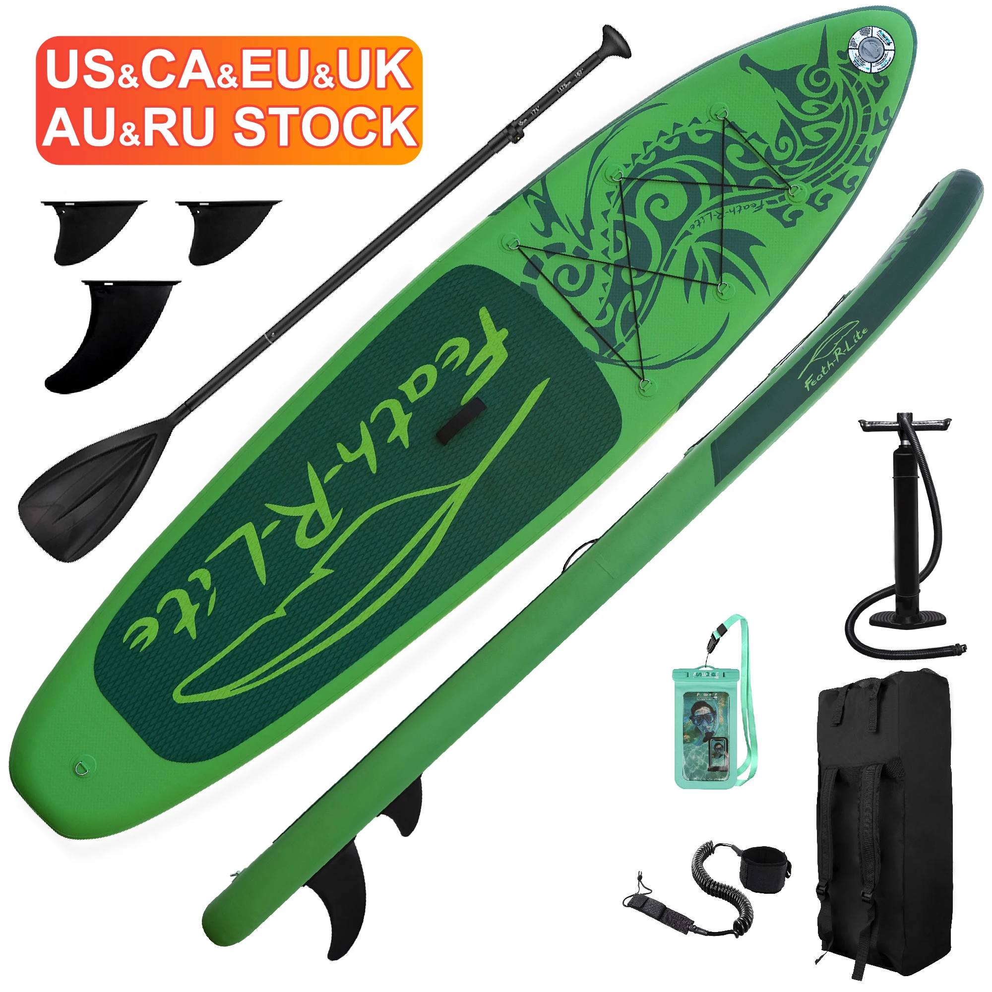 

FUNWATER Dropshipping OEM 10'6" water board inflatable board standup paddle board soft top surfboard price