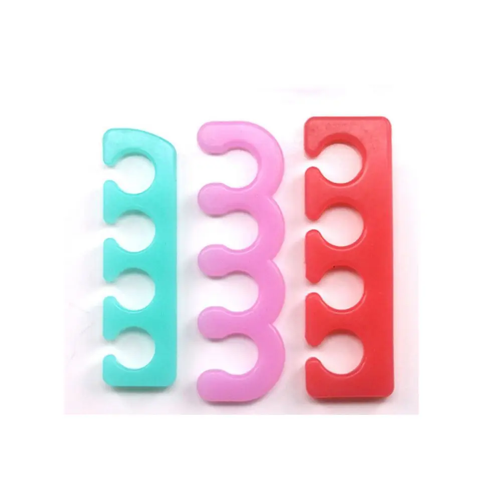 

High quality cute nail beauty art tool manicure colorful silicone finger toe separator for Pedicure and Mancure