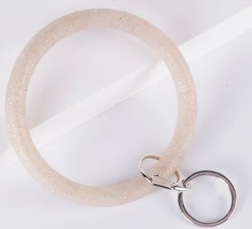 
Wholesale Silicone Keychain Individually Customized Rainbow keychain Bracelets for Women 