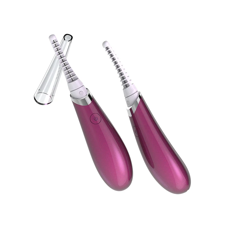 

Heated Eyelash Curler Purple Pink White Eyelasher Curler Applicator Logo