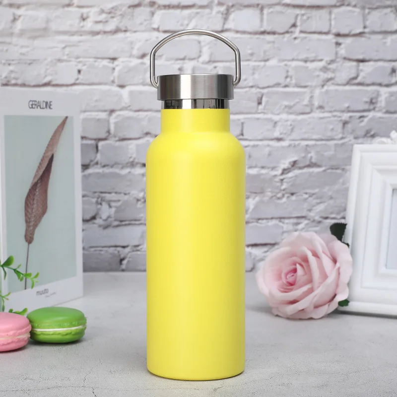 

Hot Custom LOGO Double Wall Stainless Steel Insulated Water bottle Vacuum Flask With Different Lids