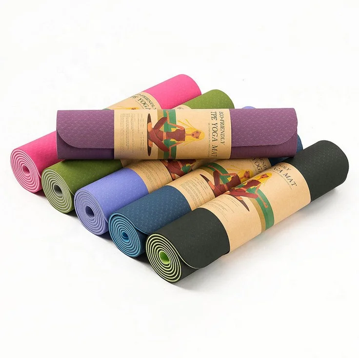 

2021 Amazon selling Indoor exercise yoga mat TPE Single color Pilate Gym mat