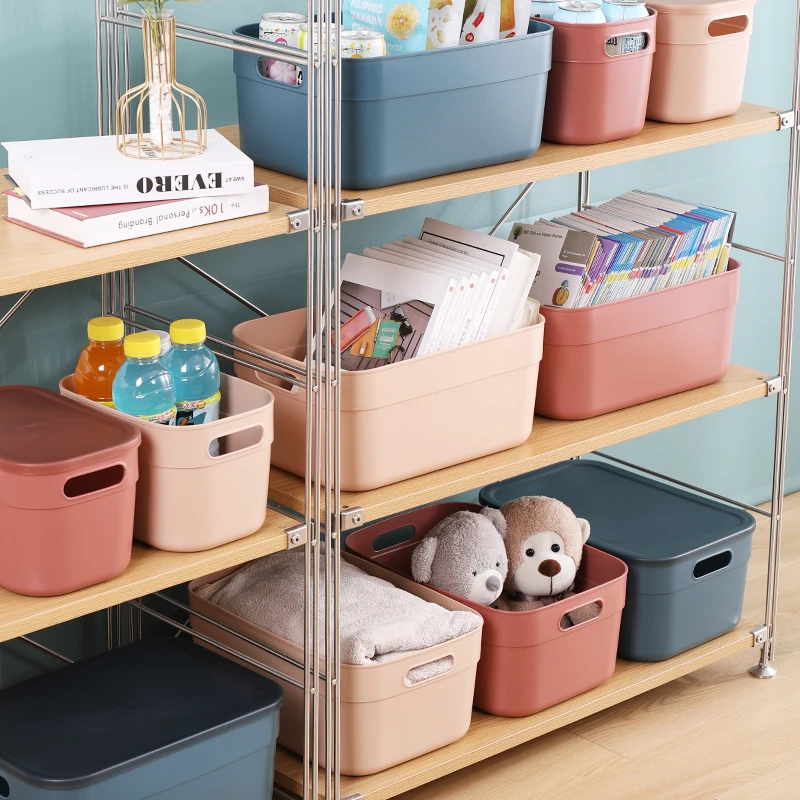 

Clothes Storage Box Closet Organizer Home Organization Boxes PE Storage Bins Plastic Storage Container With Cover, White