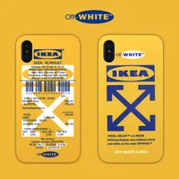 

Fashion off OW white arrow phone case For iPhone XS Max XR 7 8 mobile phone case IMD