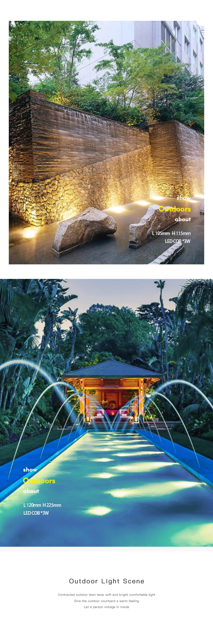 China Factory Newest Design IP68 3W 8W SMD outside lights Chrome outdoor underwater lamp LED swimming  Waterproof pool light