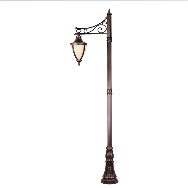 2m 3m 4m garden street pathway post-top lighting antique cast iron lamp post with lamp on top
