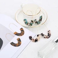 

2019 New Trendy Big Hook Round Acrylic Earrings