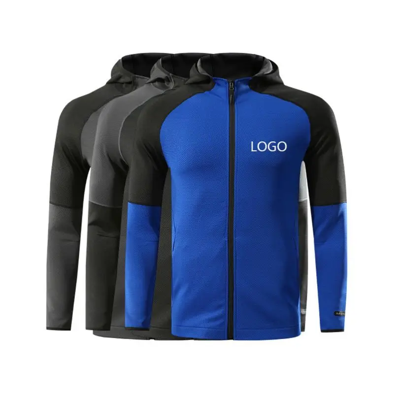 

Wholesale Gym windbreaker custom hood jackets outdoor sports quickdry Jacket man, Customized color