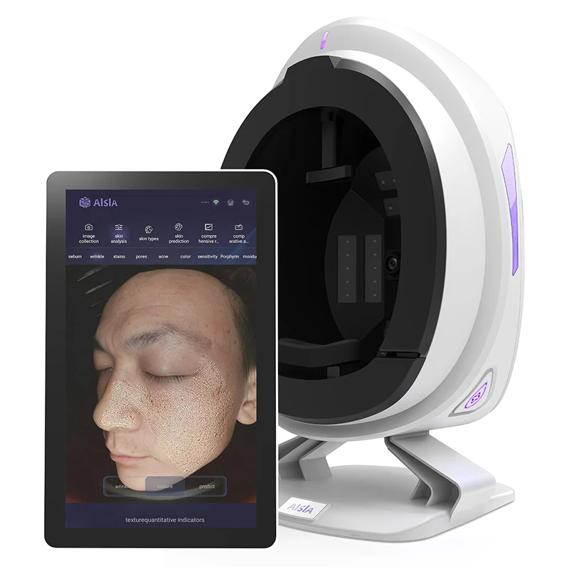 

2023 Latest Design 3D Magic Mirror Facial Skin Analyzer Two Colors Customized Logo OEM Price Skin Customized Logo Face Analyse