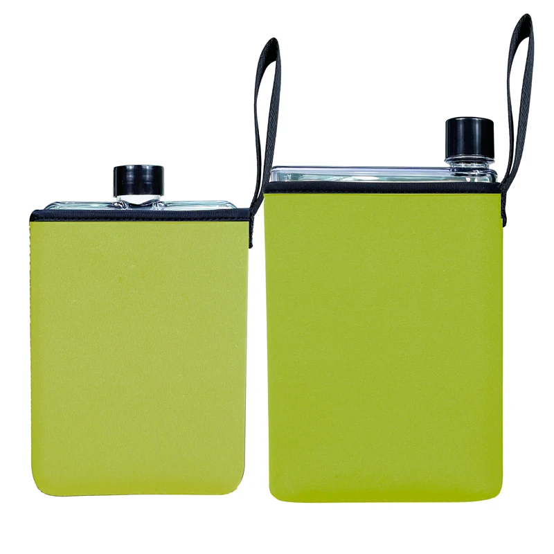 

Bpa Free Eco-Friendly Reusable A5 Notebook Water Bottle Transparent Notebook Flat Square Water Bottle