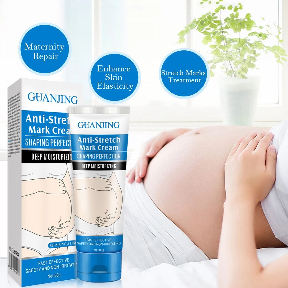 

Guanjing stretch mark cream for pregnant women dilute fine lines pregnancy obesity tattoo body milk moisturizing repair 80g