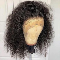 

Cuticle Aligned Unprocessed Brazilian Virgin Hair 150% Density 13*4 Lace Front Kinky Curl Wigs For Black Women
