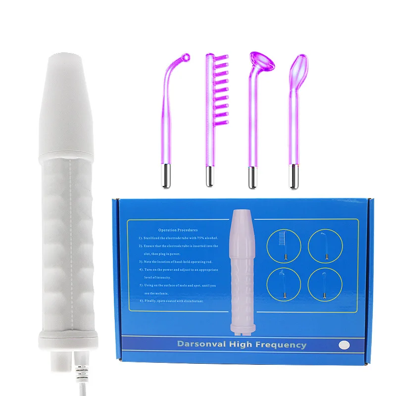

High Frequency Electrotherapy Wand Glass Tube Anti Aging Wrinkle Removal Face Cleansing Skin Tightening Hair Massager