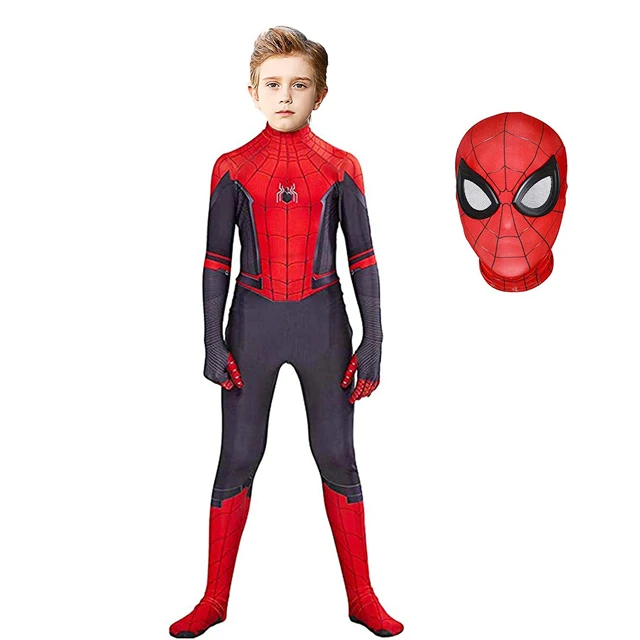 

Spiderman Costume Bodysuit for Kids Spandex Zentai Halloween Cosplay Jumpsuit 3D Style