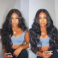 

Human Virgin Brazilian Hair HD Lace 6x6" Front Wig Body Wave Pre Plucked Natural Hairline Human Hair Wigs For Black Women