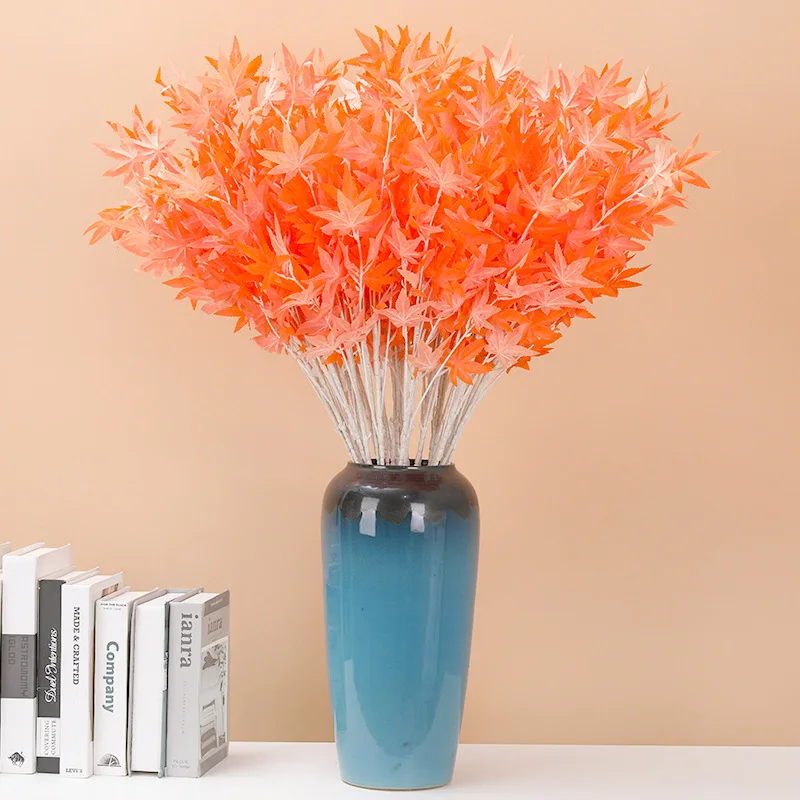 

DIY Table Decoration Faux Plastic Autumn Red Branches 90cm High Artificial Maple Leaves Stem, Colorful