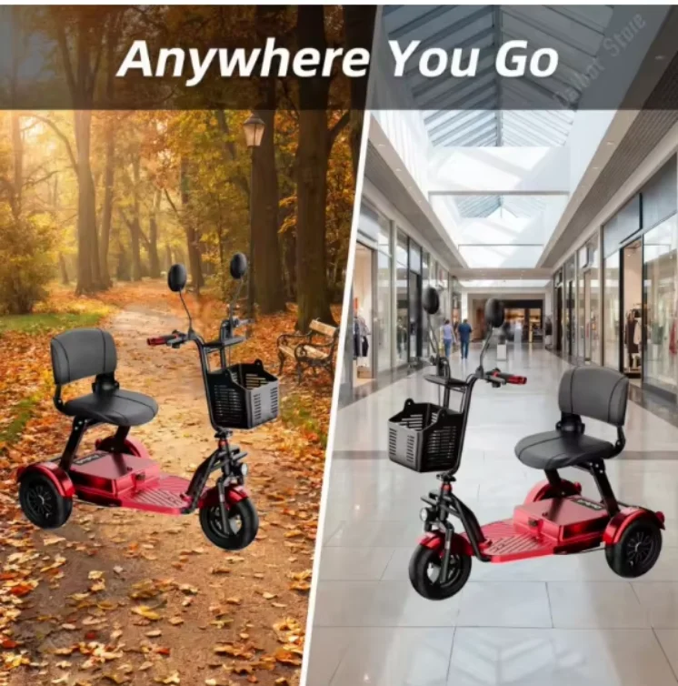 Family Double Motor Electric Scooter Senior Folding Removable Battery/Basket 48V 1000W Powerful Electric Tricycle Adults Girls