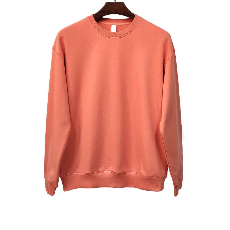 

2021 autumn crew neck solid sweater for women long sleeve oversize Pullover loose gym simple t shirt for men, Custom colors