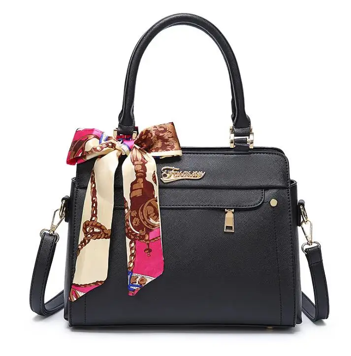 

Stock Popular Style Ladies PU Leather Shoulder Bag Women Tote Hand bag Lady Handbag
