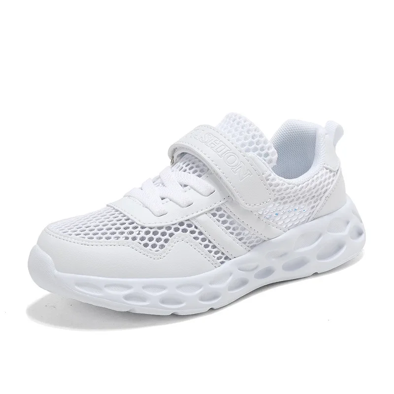 

New Arrival kids School Jogging Shoes Student Casual Sneaker Shoes, White/white+black/white+blue