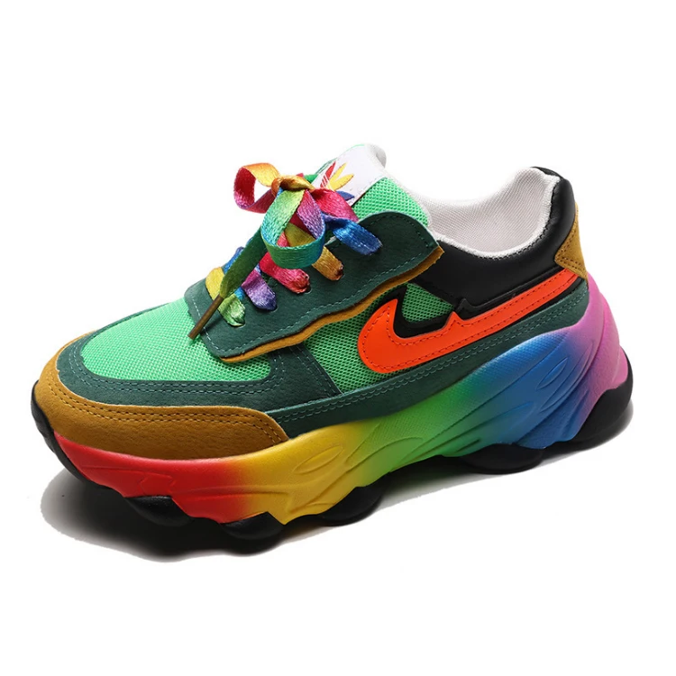 

Colorful zapatos mujer leisure shoes bottom rainbow women sneakers, Pictures