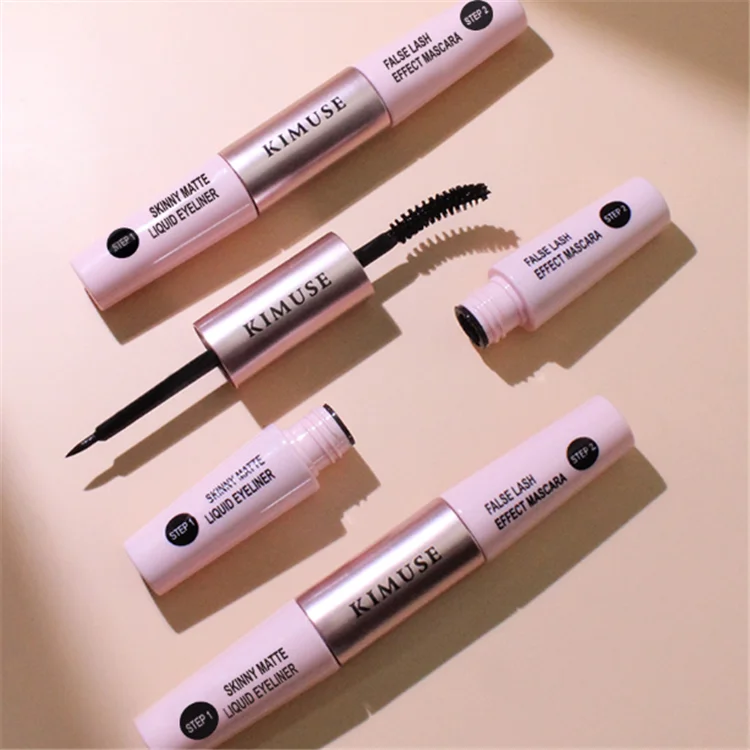 

3D Mascara Private Label Eyeliner Mascara 2 In 1 Oem Silky Eyelashes Lengthening Eyelashes Makeup Waterproof Mascara Volume Eye, Black