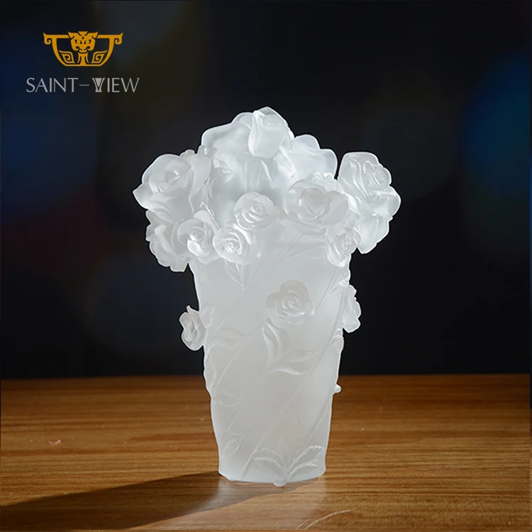 

Factory Hot-selling Mabkhara Handmade H20cm Sandalwood Crystal Glass Rose Carbon Bakhoor Burner