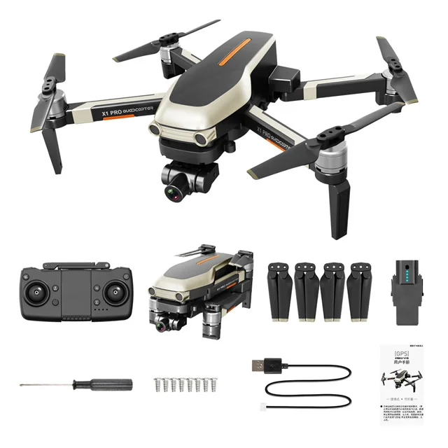 

X1 GPS 1200 meter long range 4K camera smart drones with best quality, Black