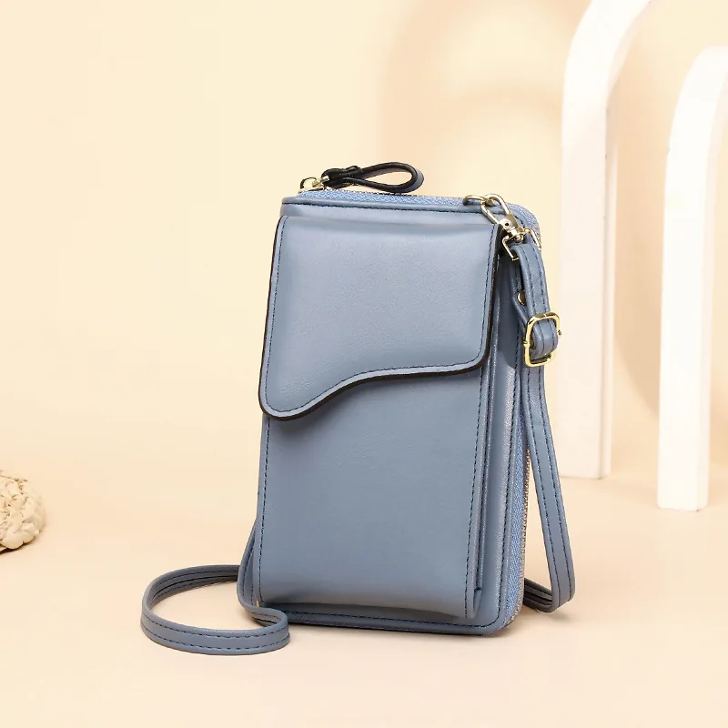 

Multi Colors Mobile Phone Wallet Purse PU Leather Flip Cover Shoulder Phone Crossbody Bag For Women