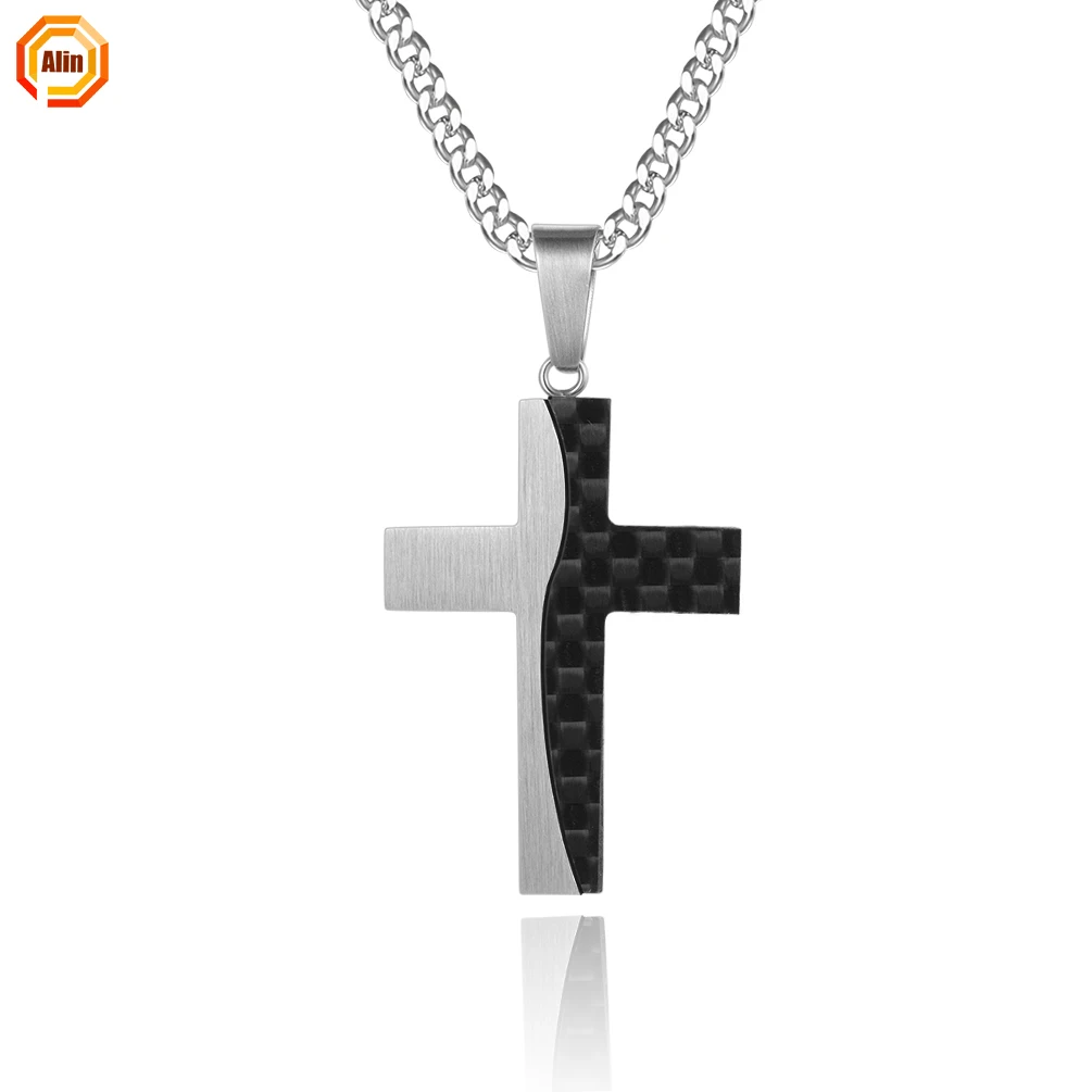 

2021 stainless steel 316L yin yang necklace cross necklace stainless steel fashion necklace for men