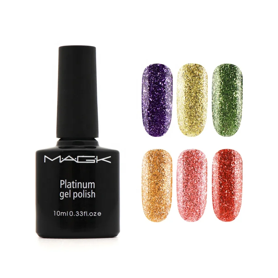 

RTS MAGK Shiny Platinum No.004 Christmas sale best gel nail polish wholesale cheap long lasting esmaltes magk nail printer., 24 colors