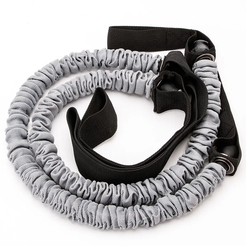 

Fitness Exercise Yoga Tubes Sports Stretch Slimming Wheel Abdominal Pull Rubber Expander Elastic Bands Resistance training rope, Gray