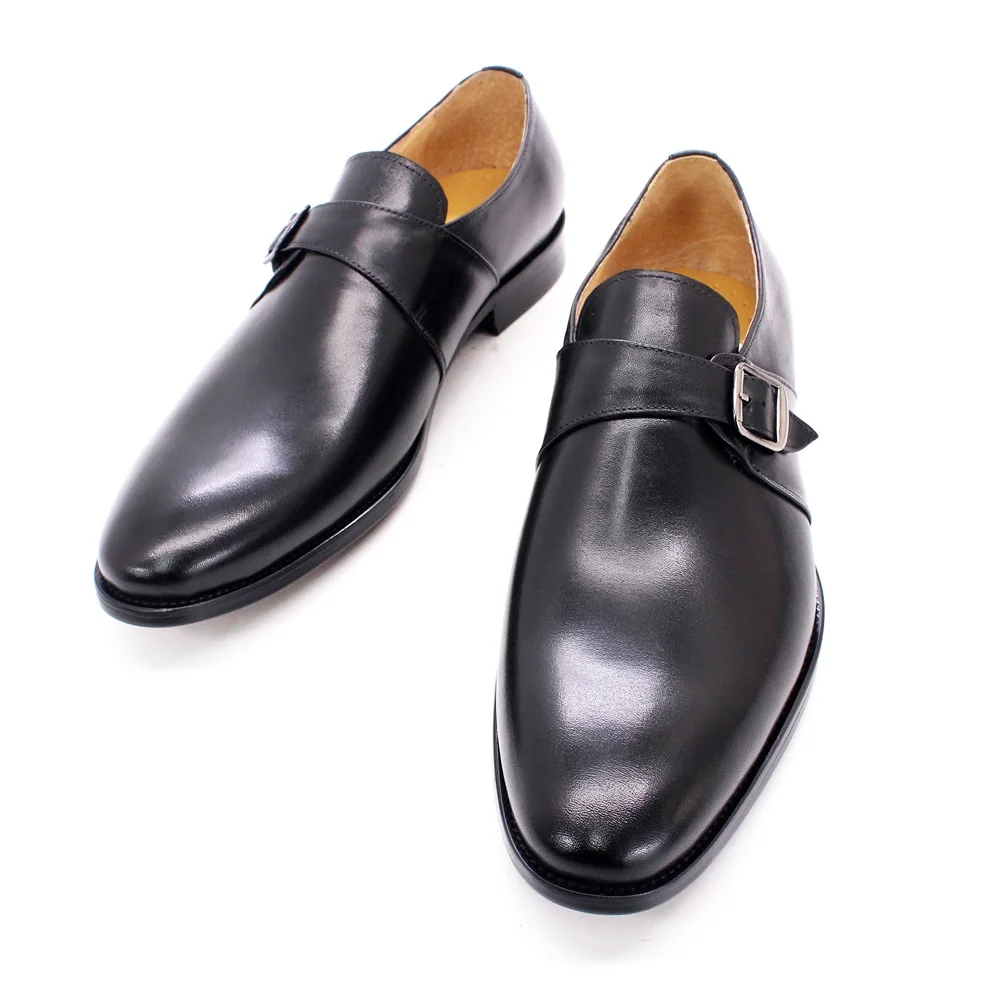 

Genuine Leather Casual Men Shoes Slip On Black Monk Strap Dress Shoes, Requirement