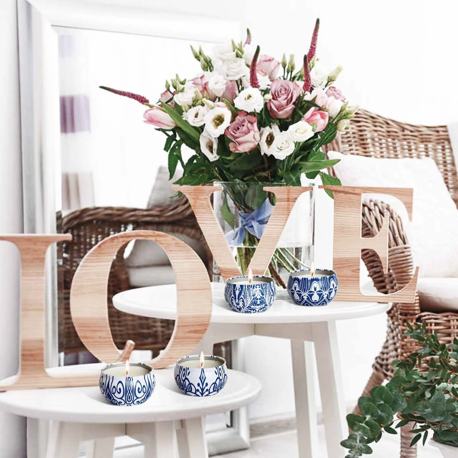 
2.5 oz 16pcs pack soy wax scented tin candles 